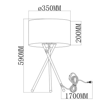 Лампа настольная Moderli Palma V11598-1T-4