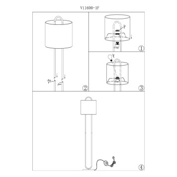 Торшер Moderli Palma V11600-1F-3