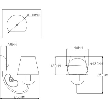 Бра Moderli Daniel V2490-1W-1