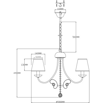 Люстра Moderli Daniel V2492-5P-1