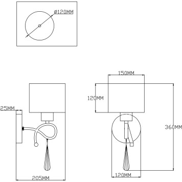 Бра Moderli Mae V2560-1W-1