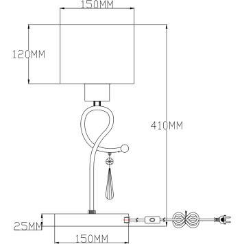 Лампа настольная Moderli Mae V2561-1T-1