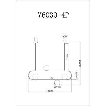 Люстра Moderli Miya V6030-4P-1