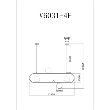 Люстра Moderli Miya V6031-4P-1