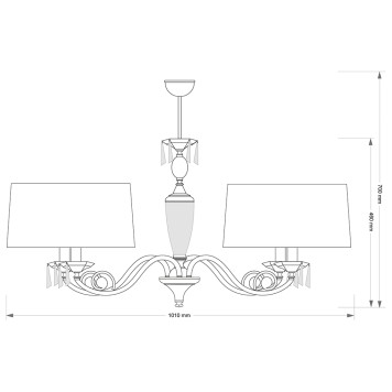Люстра Kutek Monza MON-ZWL-4(P/A)-2