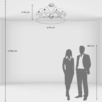Светильник потолочный MW-Light Блеск 18 315015407-12
