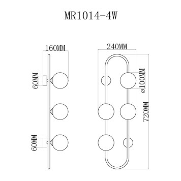 Бра MyFar Stacy MR1014-4W-3