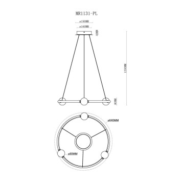 Люстра MyFar Victory MR1131-PL-1