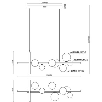 Люстра MyFar George MR1140-7PL-1