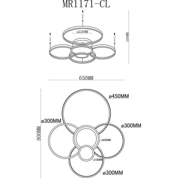 Светильник потолочный MyFar Nora MR1171-CL-1