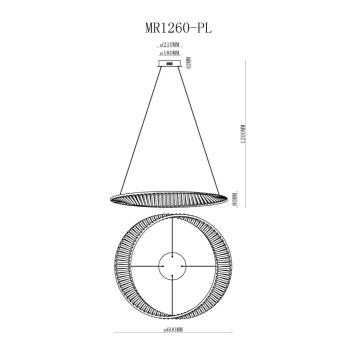 Люстра MyFar Ricky MR1260-PL-1