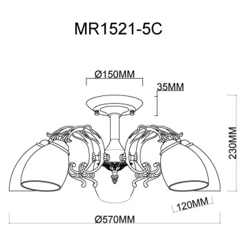 Светильник потолочный MyFar Biene MR1521-5C-1
