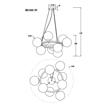 Люстра MyFar Aerton MR1946-9P-5