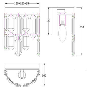 Бра MyFar David MR1970-1W-13946-2