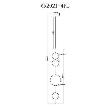 Люстра MyFar Violla MR2021-4PL-4