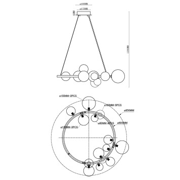 Люстра MyFar George MR2040-14P-13946-4