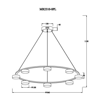 Люстра MyFar Milla MR2310-8PL-5