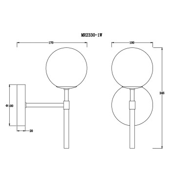 Бра MyFar Robert MR2330-1W-4