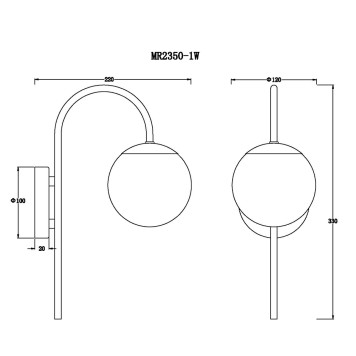 Бра MyFar Cassia MR2350-1W-4
