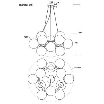 Люстра MyFar Aerton MR2943-12P-6