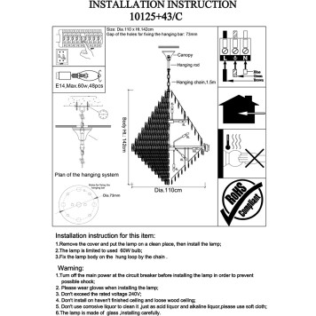 Люстра Newport 10120 10125+43/C-2