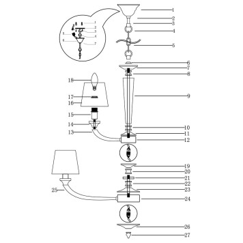 Люстра Newport 11400 11408+4/C gold-2