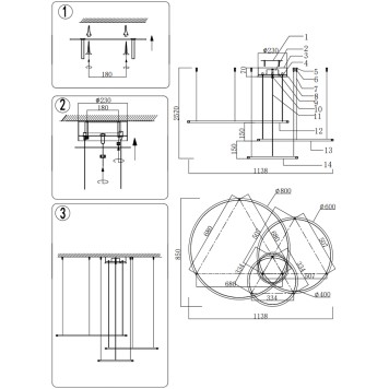 Люстра Newport 15000 Loren 15103/S black glossy-2