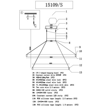 Люстра Newport 15000 Loren 15109/S brass-2