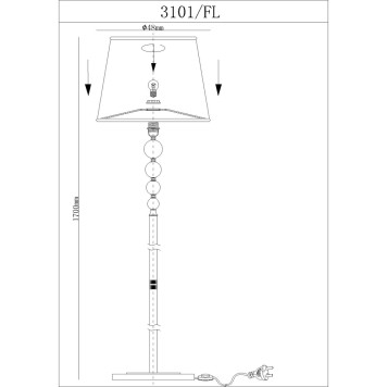 Торшер Newport 3100 3101/FL B/C-1