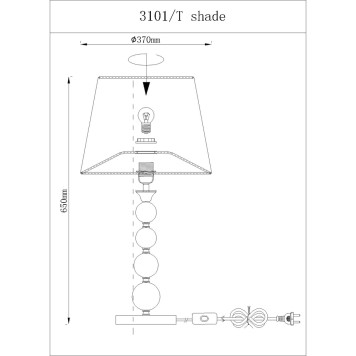 Лампа настольная Newport 3100 3101/T B/C-3
