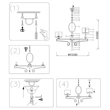 Люстра Newport 31300 31306+1/C-1