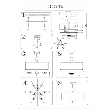 Светильник потолочный Newport 31300 31309/PL-1