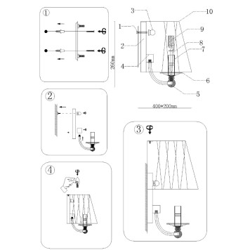 Бра Newport 31500 Julia 31501/A black brass-1