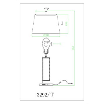Лампа настольная Newport 3290 3292/T gold-2