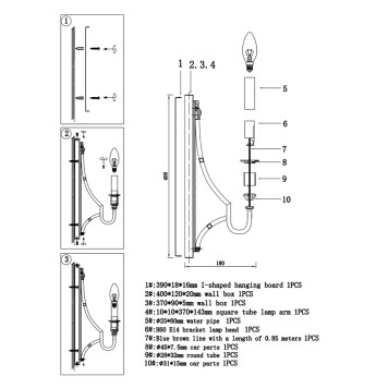 Бра Newport 3450 Daniela 3451/A black+gold-1