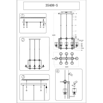 Люстра Newport 35400 35408/S gold-2
