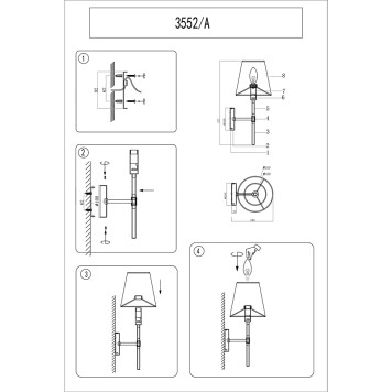 Бра Newport 3550 3552/A nickel-1