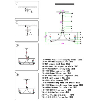 Люстра Newport 3550 Sara 3558/C nickel-2
