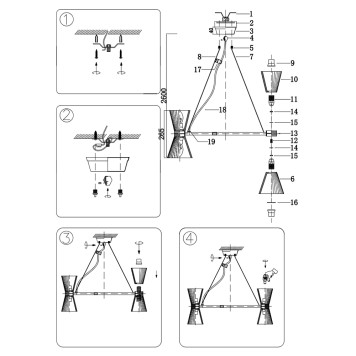 Люстра Newport 3610 Christina 3616/S nickel-1