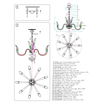 Люстра Newport 3650 Lilia 3653+9/C nickel-2