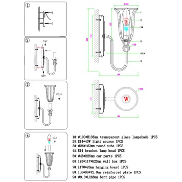 Бра Newport 3710 Margo 3711/A brass-1
