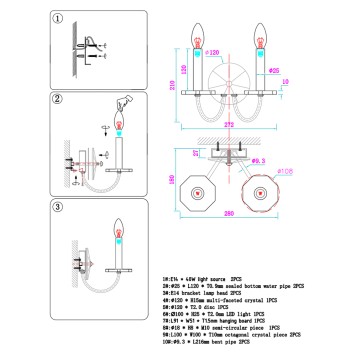 Бра Newport 3870 Vanessa 3872/A brass-1