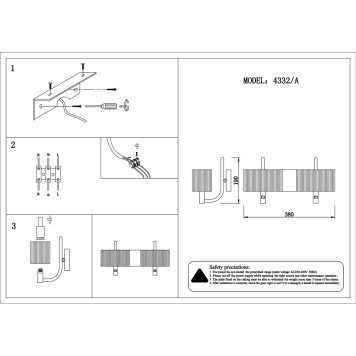 Бра Newport 4330 4332/A chrome-1