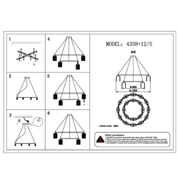 Люстра Newport 4350 4358+12/S chrome-1
