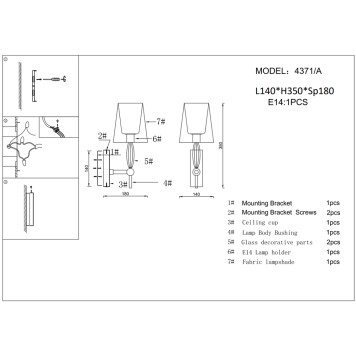 Бра Newport 4370 Chelsy 4371/A gold-1