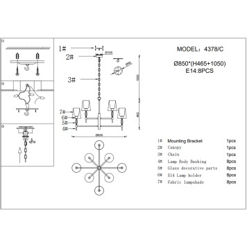 Люстра Newport 4370 Chelsy 4378/C chrome-2