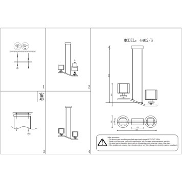 Люстра Newport 4400 4402/S chrome-2