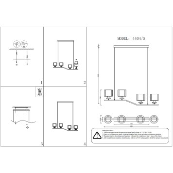 Люстра Newport 4400 4404/S chrome-2