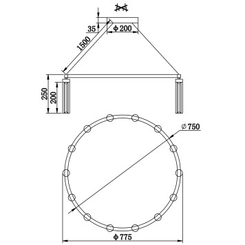Люстра Newport 4520 4528+6/S gold-1