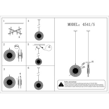 Люстра Newport 4540 4541/S black glossy-2
